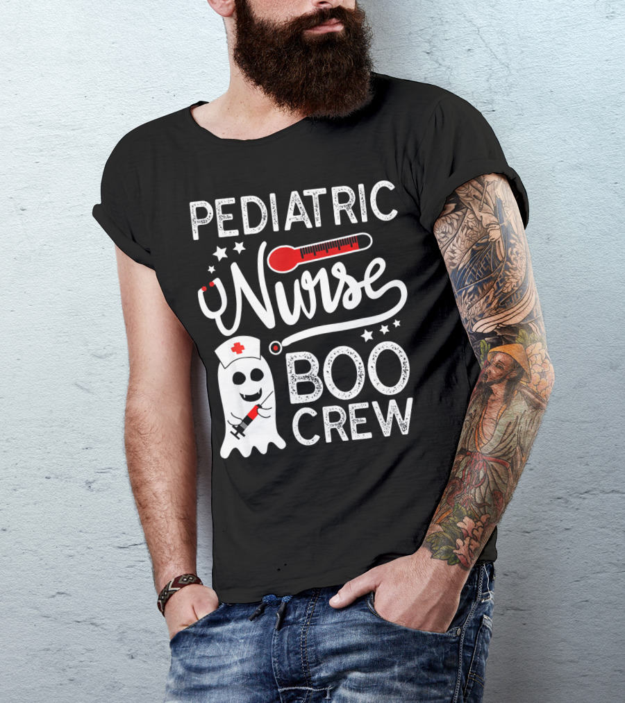 Pediatric Nurse Boo Crew Halloween Costume T-Shirt