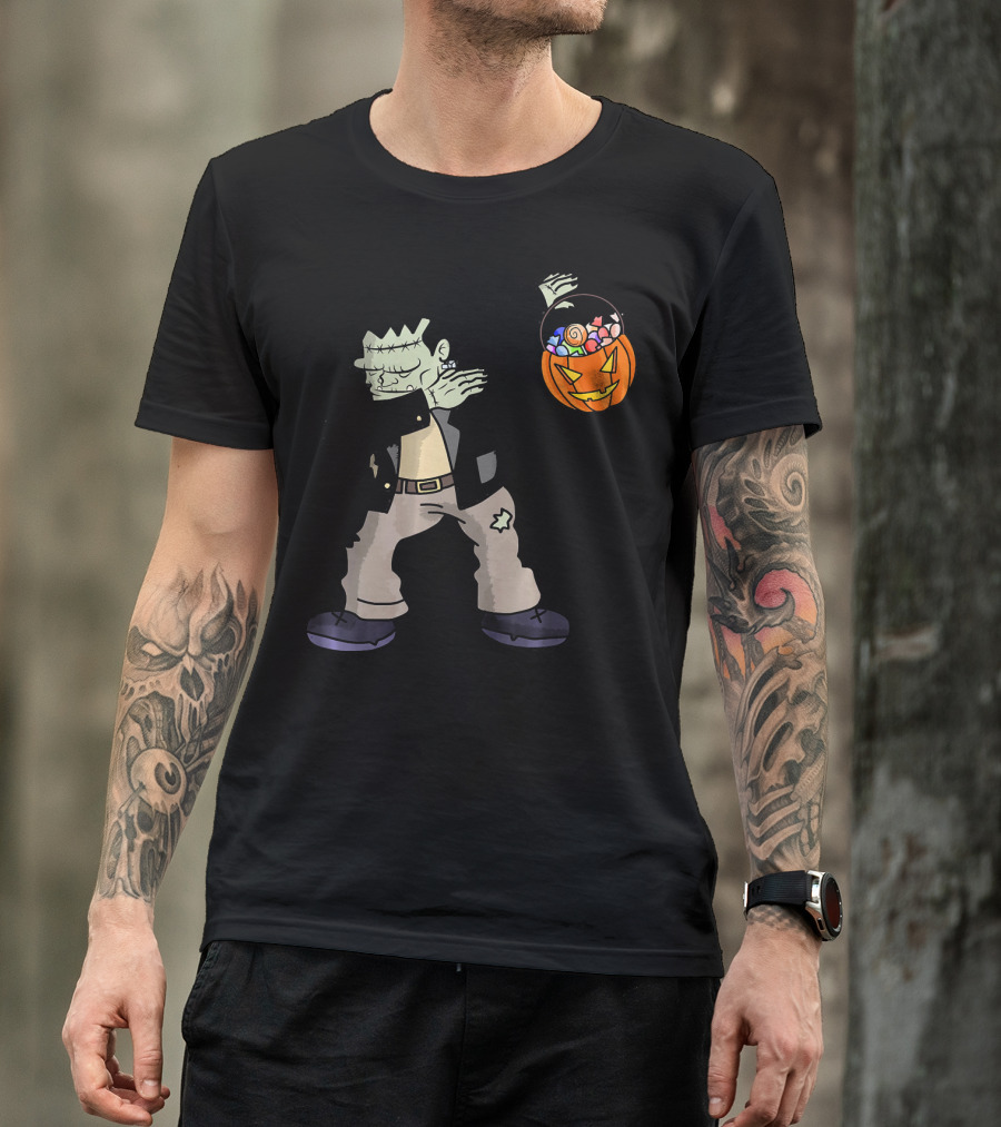 Happy Daboween Frankenstein Dab Candy Bucket T-Shirt