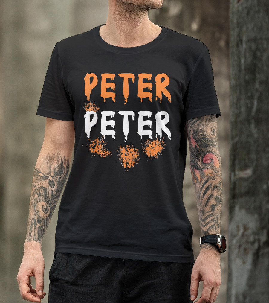 Peter Peter Halloween Pumpkin Eater Spooky Font T-Shirt