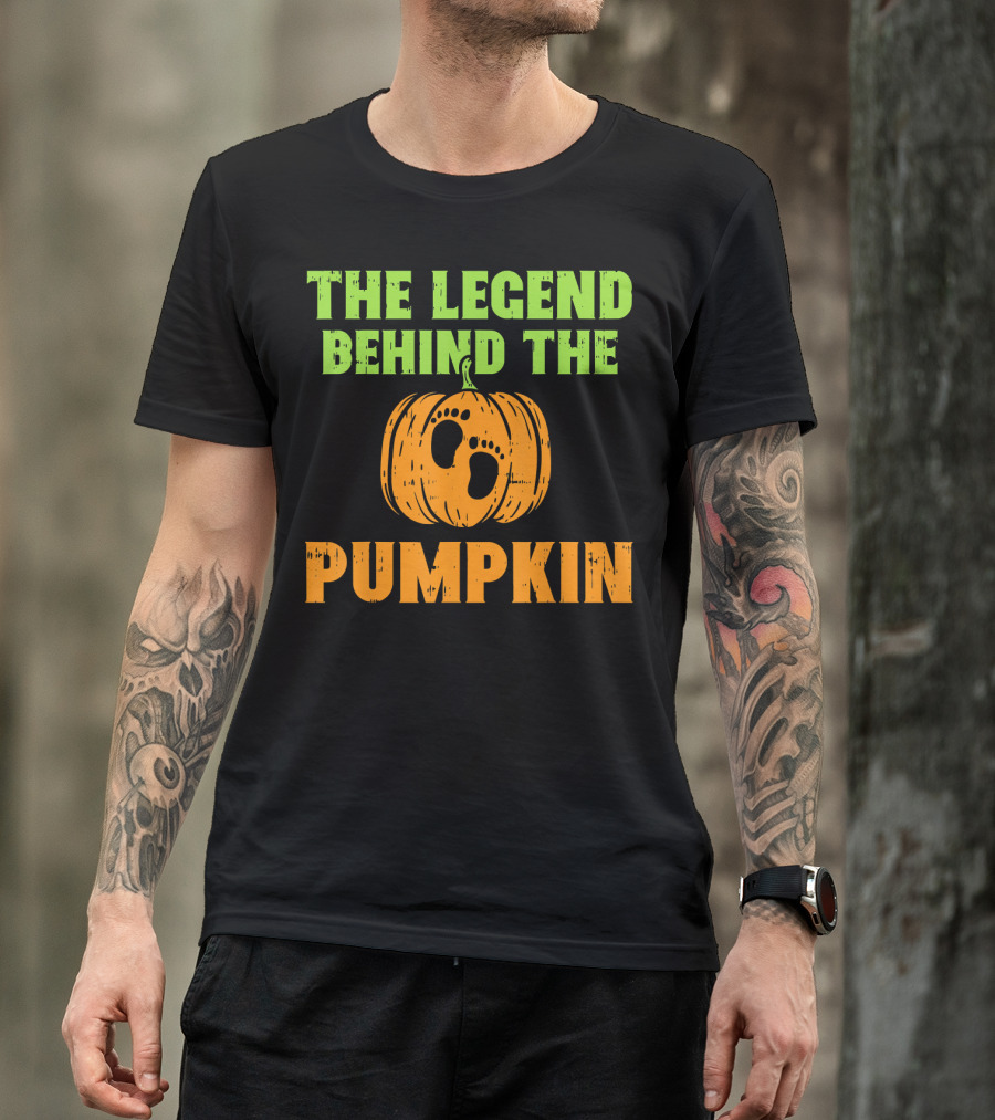 The Legend Behind The Pumpkin Footprints Baby Announcement T-Shirt