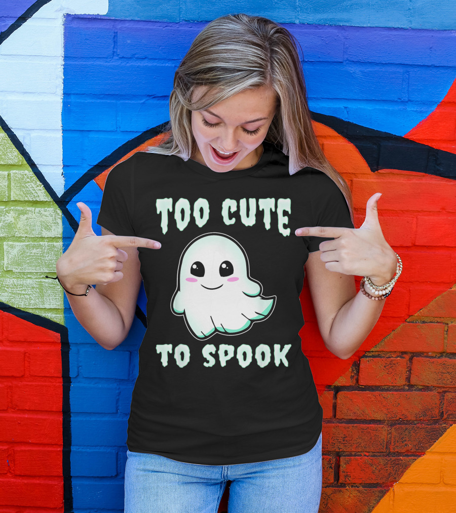 Too Cute To Spook Ghost Charm T-Shirt
