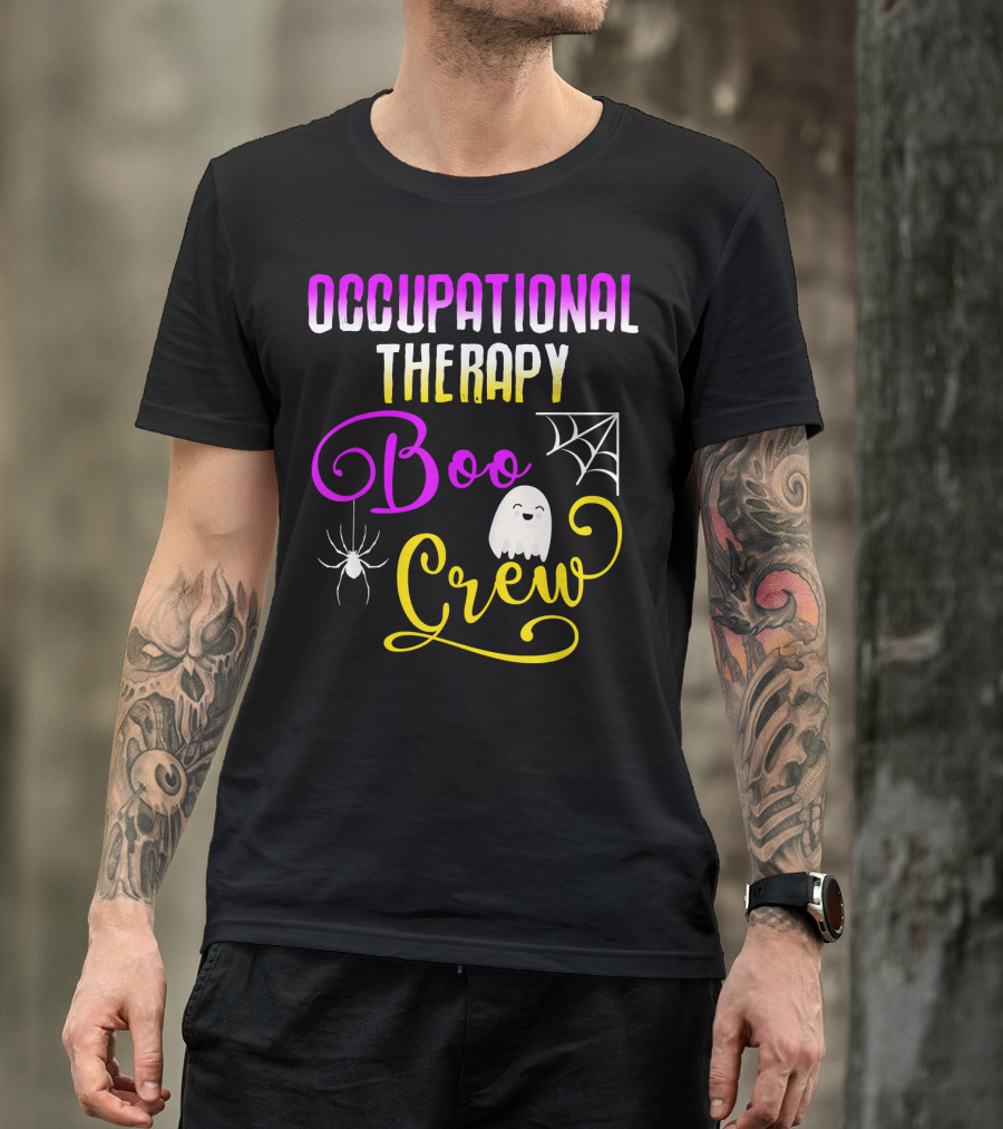Occupational Therapy Halloween Boo Crew Ghost And Spider T-Shirt