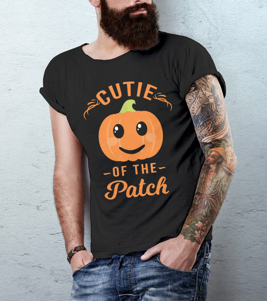 Cutie Of The Patch Pumpkin Family Cute Face T-Shirt