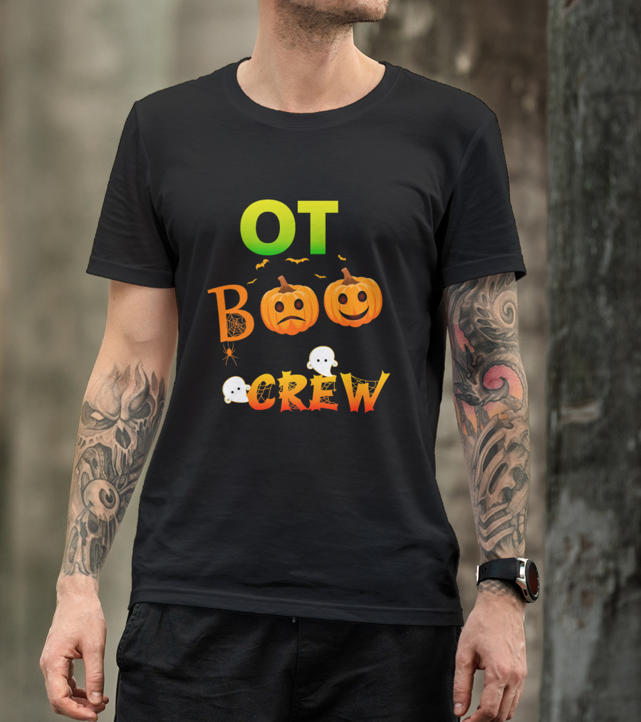 OT Boo Crew Halloween Funny Occupational Pumpkin Ghosts T-Shirt