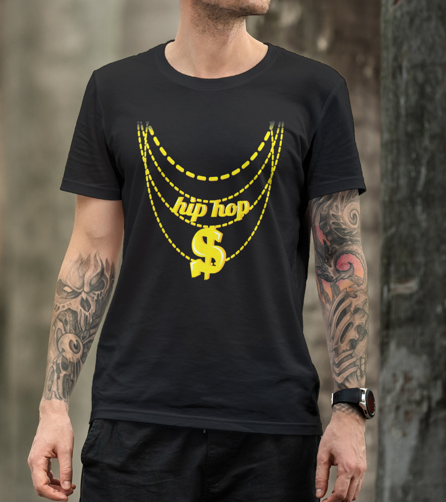 Hip Hop Dollar Sign Chains Costume Halloween T-Shirt