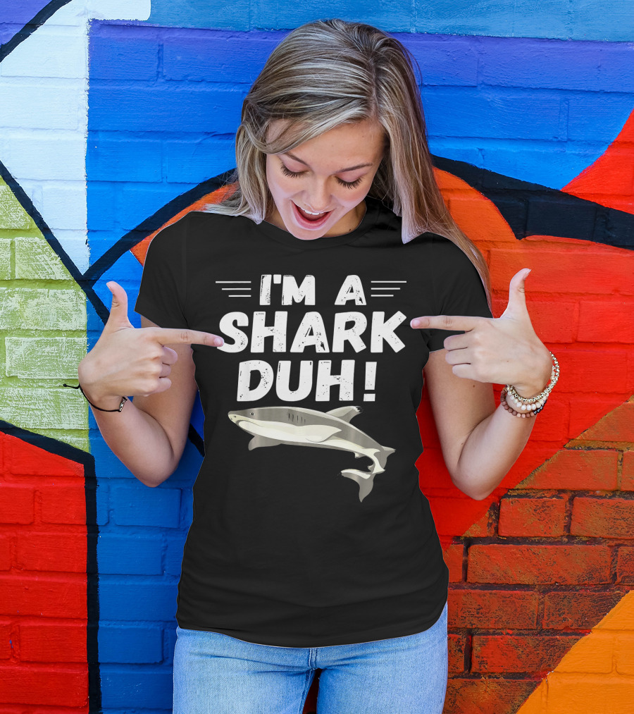 I'm A Shark Duh Funny Halloween Cos I'm A Shark Duh T-Shirt