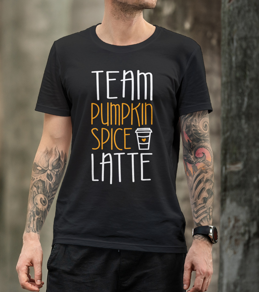 Team Pumpkin Spice Latte PSL Coffee Heart T-Shirt