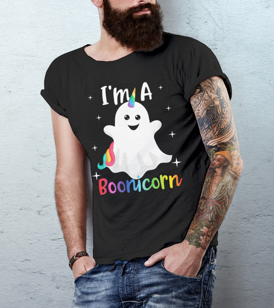 I'm A Boonicorn Cute Halloween Funny Unicorn Ghost T-Shirt