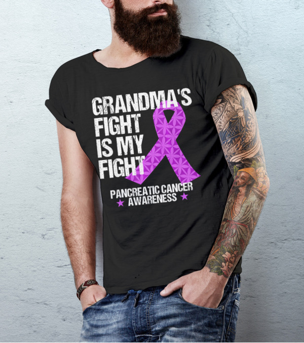Grandma's Fight Is My Fight Pancreatic Cancer Awareness T-Shirt