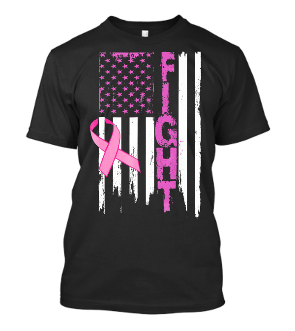 Fight Pink Ribbon Relay For Life Day Flag T-Shirt