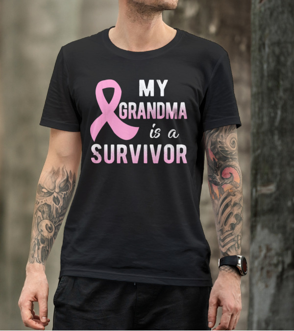My Grandma Is A Survivor Pink T-Shirt