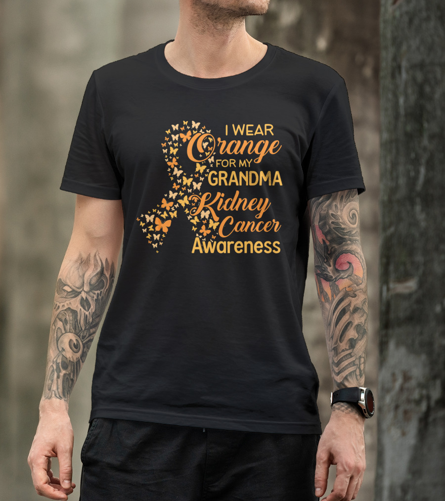 I Wear Orange For My Grandma Kidney Cancer Awareness T-Shirt