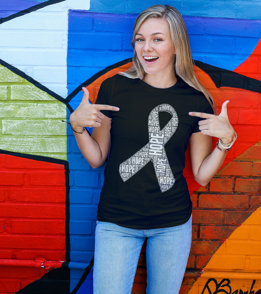 Hope Ribbon Lung Cancer Awareness T-Shirt