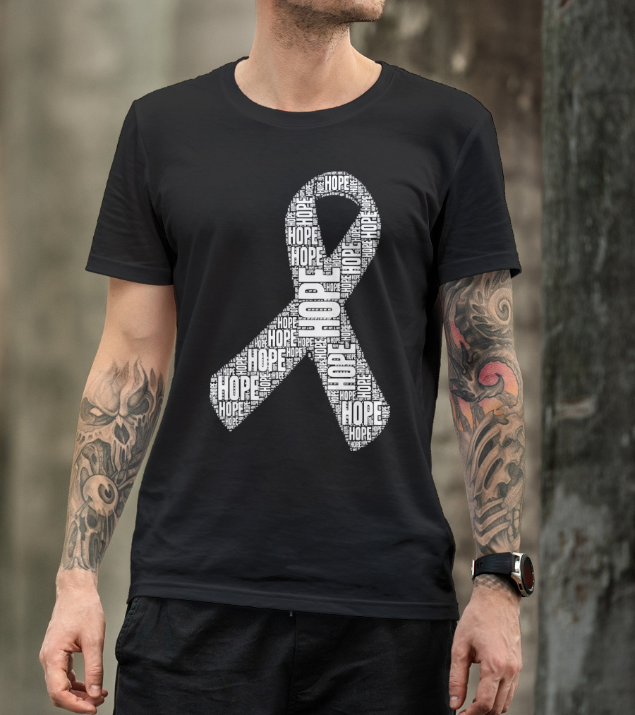 Hope Ribbon Lung Cancer Awareness T-Shirt
