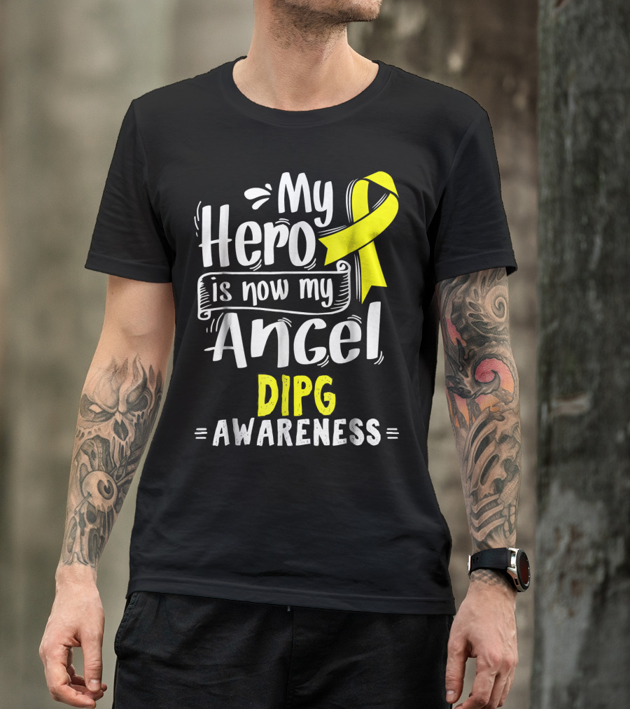 My Hero Is Now My Angel DIPG Awareness T-Shirt