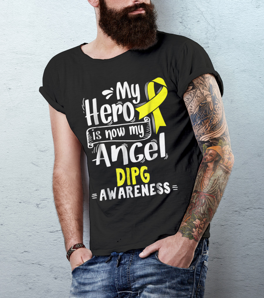 My Hero Is Now My Angel DIPG Awareness T-Shirt