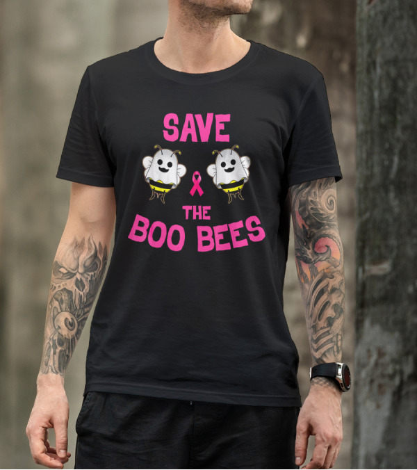 Save The Boo Bees Breast Cancer Awareness Pink Ribbon Bees T-Shirt