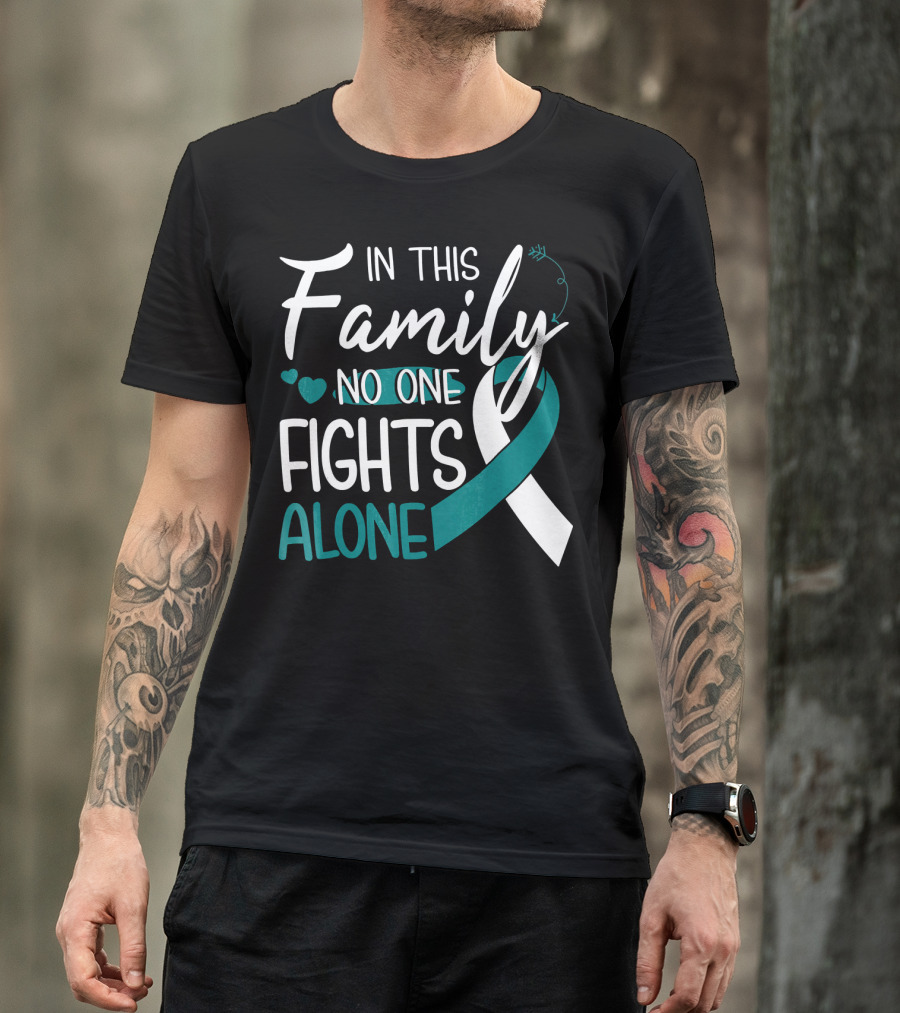 In This Family No One Fights Alone Awareness T-Shirt
