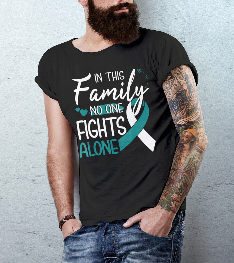 In This Family No One Fights Alone Awareness T-Shirt