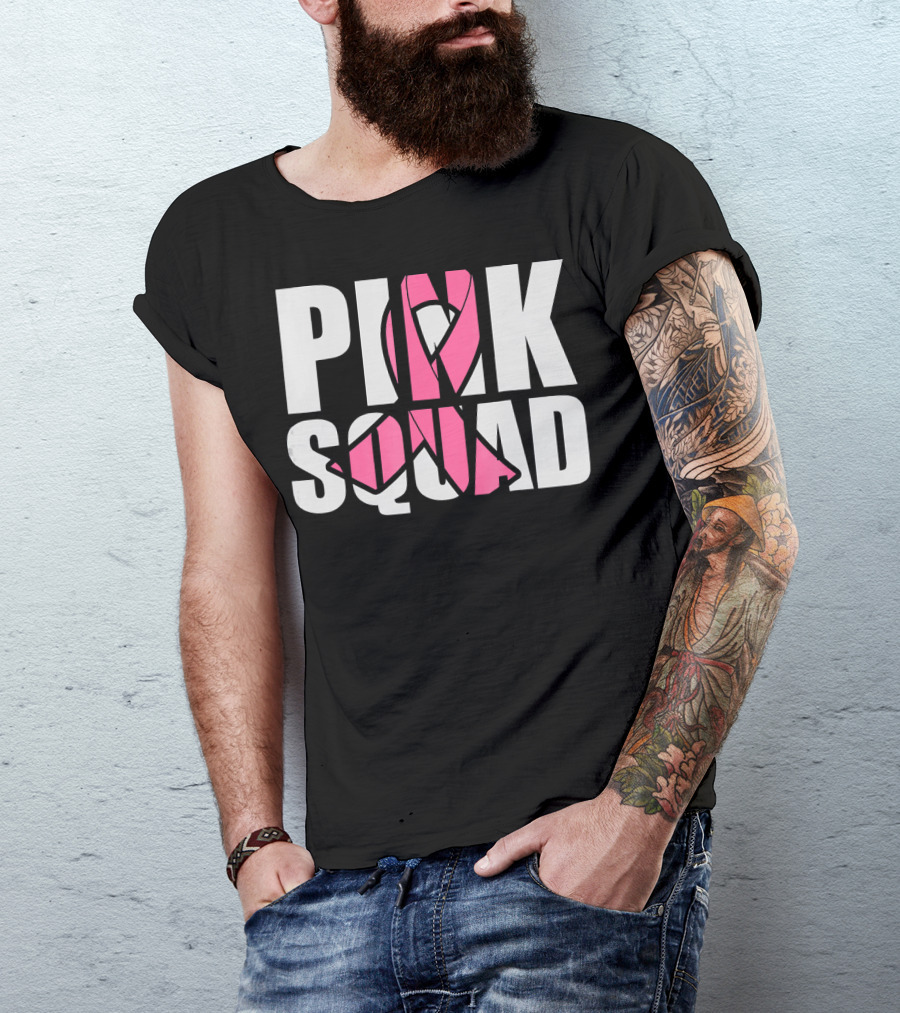 PINK SQUAD Breast Cancer Awareness T-Shirt