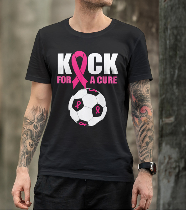 Kick For A Cure Soccer Ball Pink T-Shirt