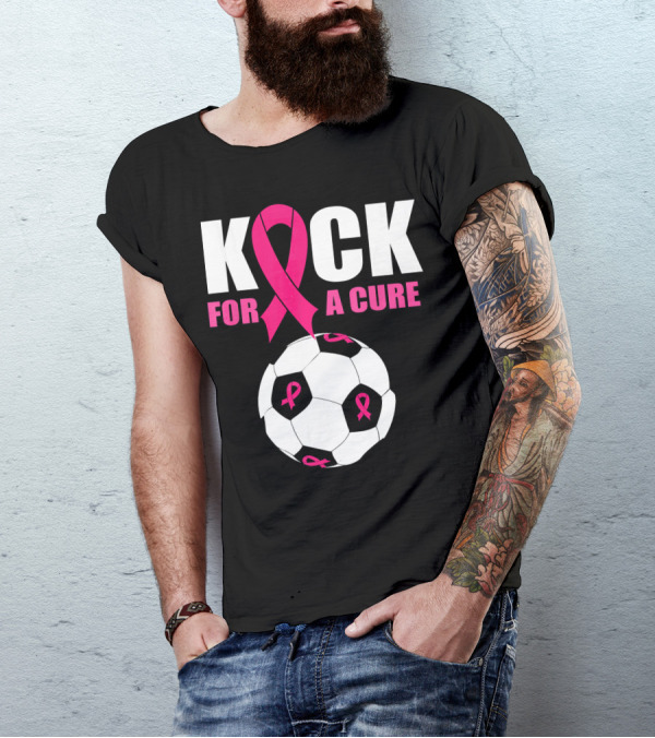 Kick For A Cure Soccer Ball Pink T-Shirt