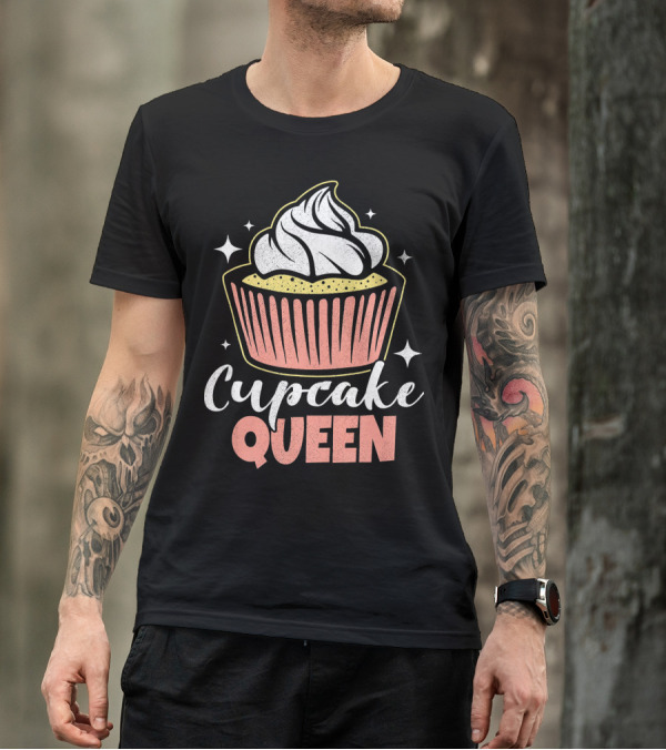 Cupcake Queen Vintage Fun Baking Food T-Shirt
