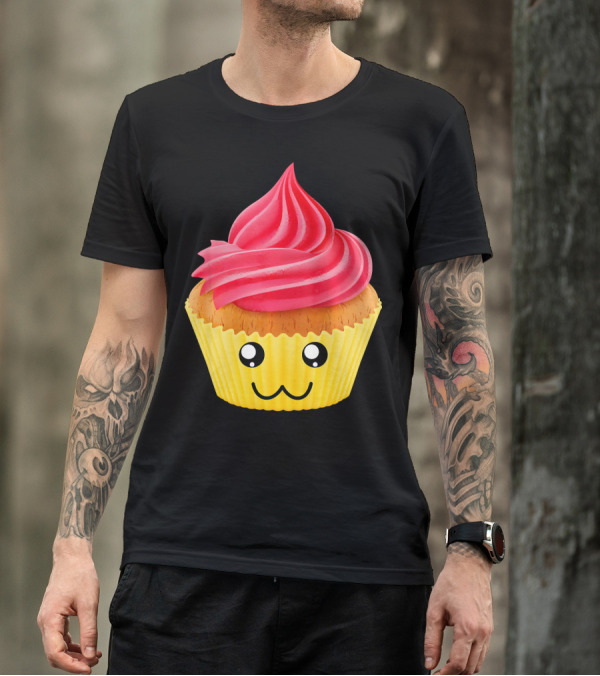 Kawaii Cupcake Lover Cute Muffin Face T-Shirt