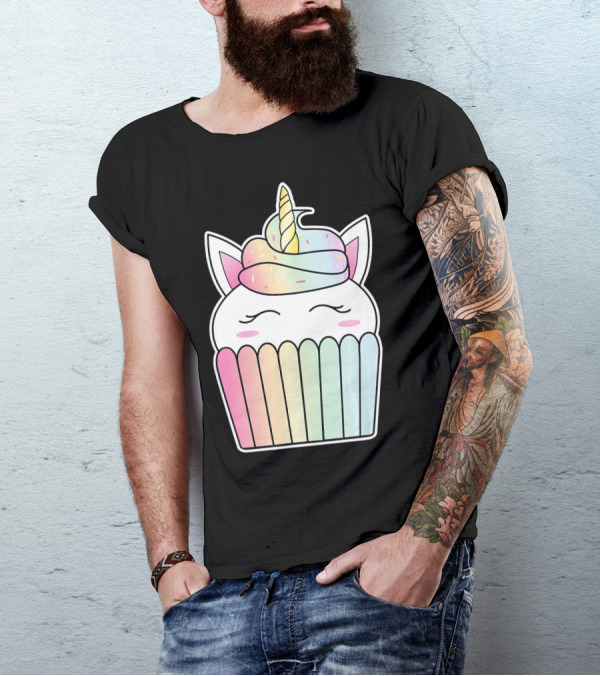 Unicorn Cupcake Pastel Cute Baking Kawaii T-Shirt