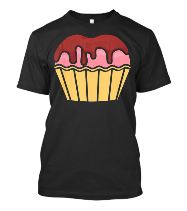 Cool Chocolate Dripping Halloween Cupcake T-Shirt