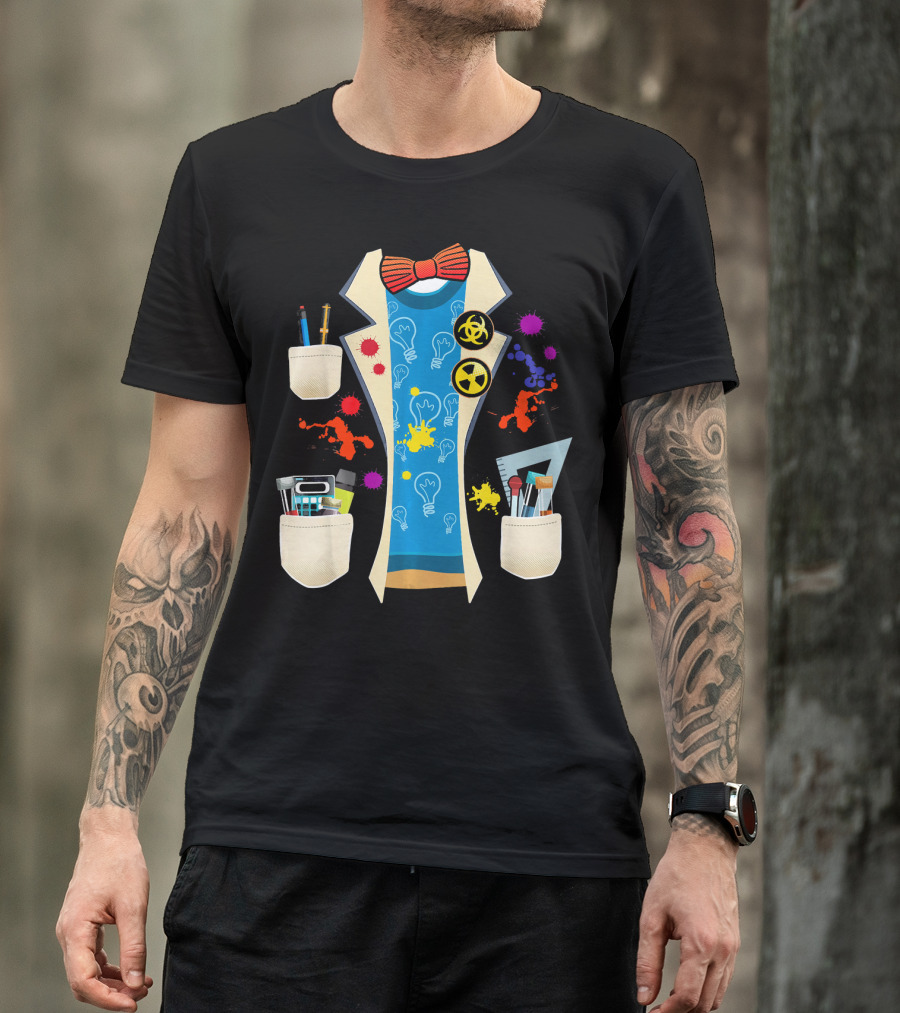 Halloween Mad Chemist Scientist DIY Costume Elements And Tools T-Shirt