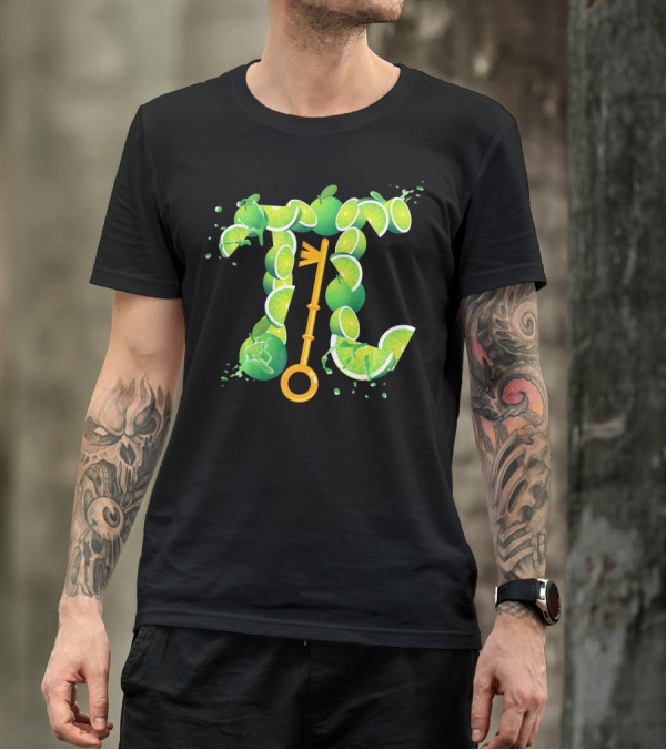 Key Lime Pi Day Pun Science Marc Key Lime Slices And Math T-Shirt