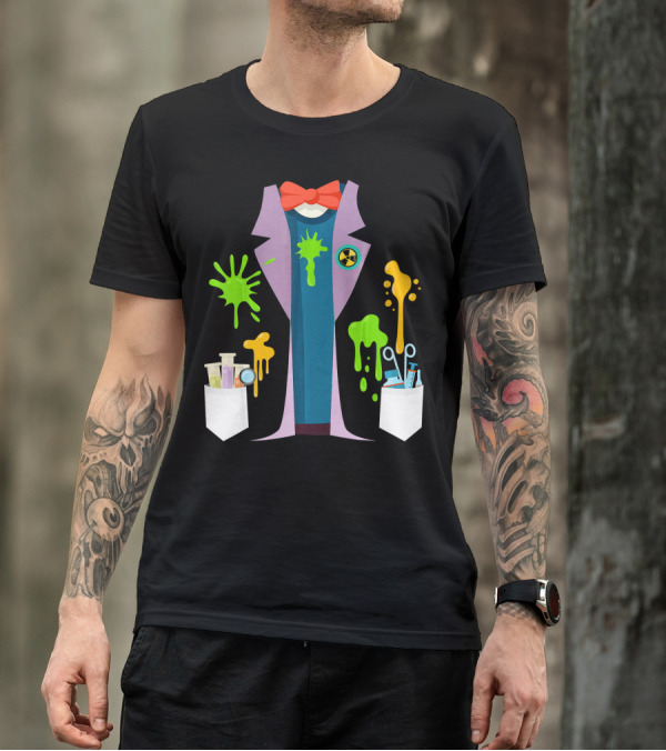 Mad Scientist Costume Funny Chemist Nerd Radioactive Splatter博士 T-Shirt