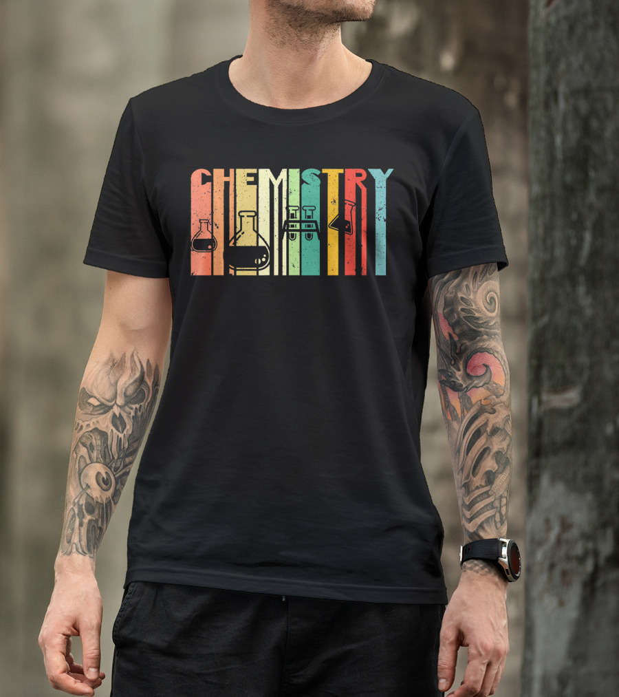 Chemistry Funny Science Student Vintage Laboratory Glassware T-Shirt