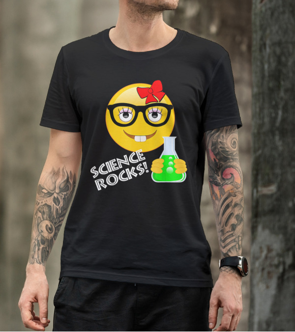 Science Rocks Emoji Chemistry Girl T-Shirt