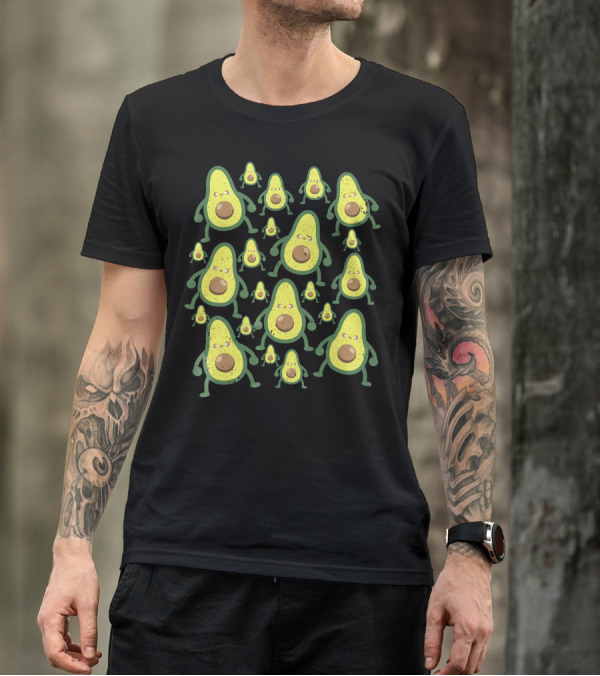 Holy Guac Avocados Funny Cartoon Characters T-Shirt