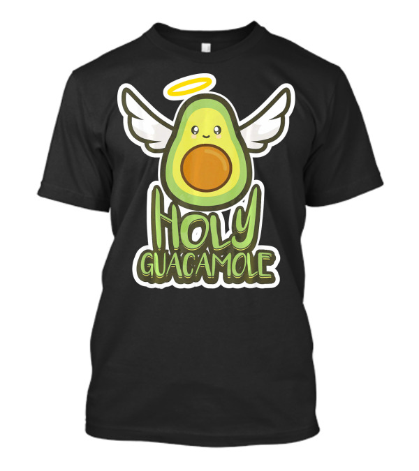 Holy Guacamole Cute Avocado Angel With Halo And Wings For Women And Kids T-Shirt