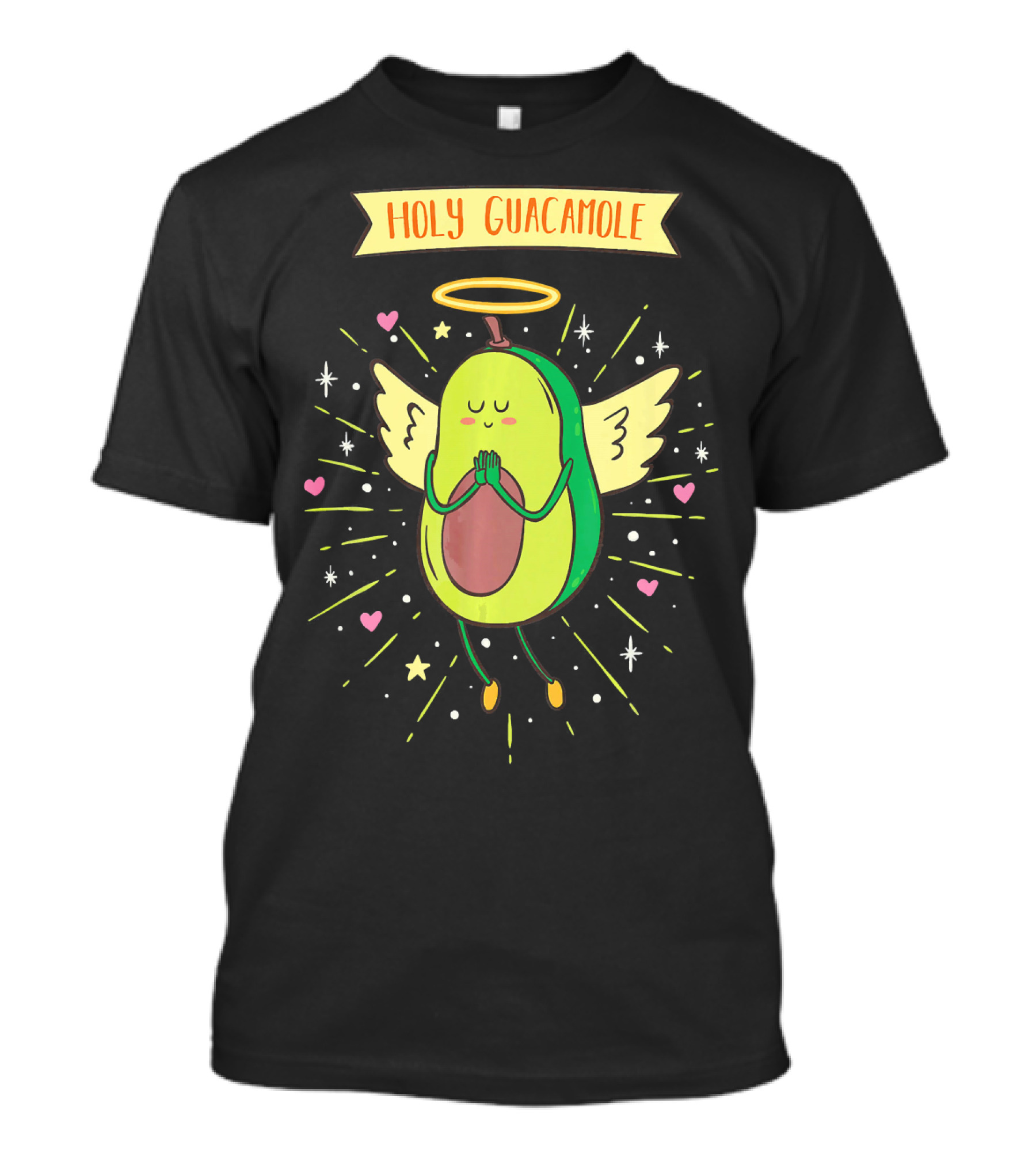 Holy Guacamole Avocado Angel With Wings And Halo T-Shirt