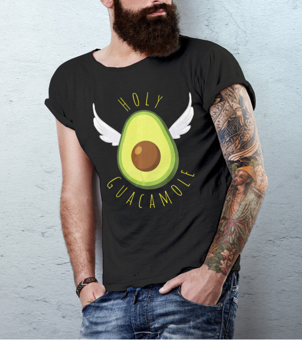 Holy Guacamole Avocado Angel Wings T-Shirt