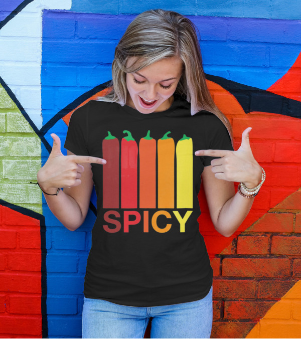 Hannah Hart Spicy Peppers Multicolor T-Shirt