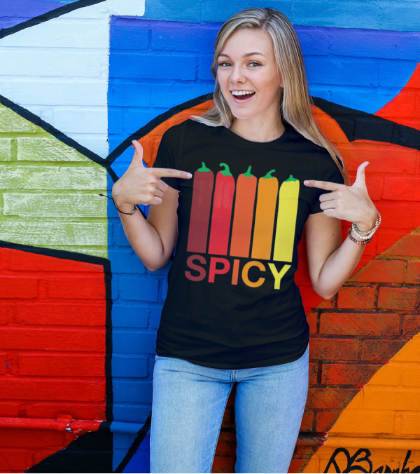 Hannah Hart Spicy Peppers Multicolor T-Shirt