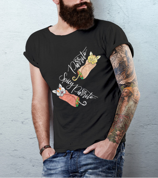 Purrito Spicy Purrito Funny Kitty Cat Burrito T-Shirt