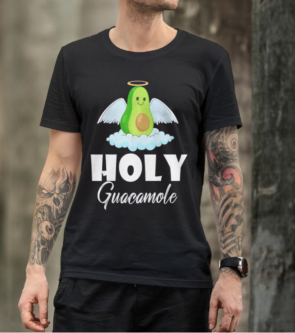 Holy Guacamole Avocado With Angel Wings And Halo T-Shirt
