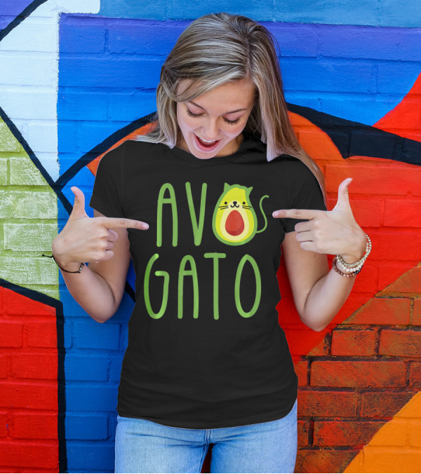 Funny Avogato Cat Cute Guacamole Avocado T-Shirt
