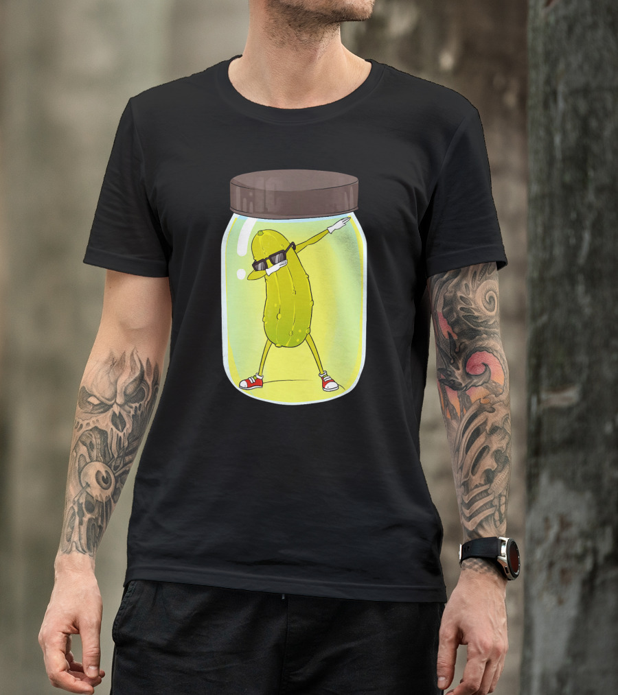 Dancing Pickle Dab In A Jar Cute Pickle Love T-Shirt