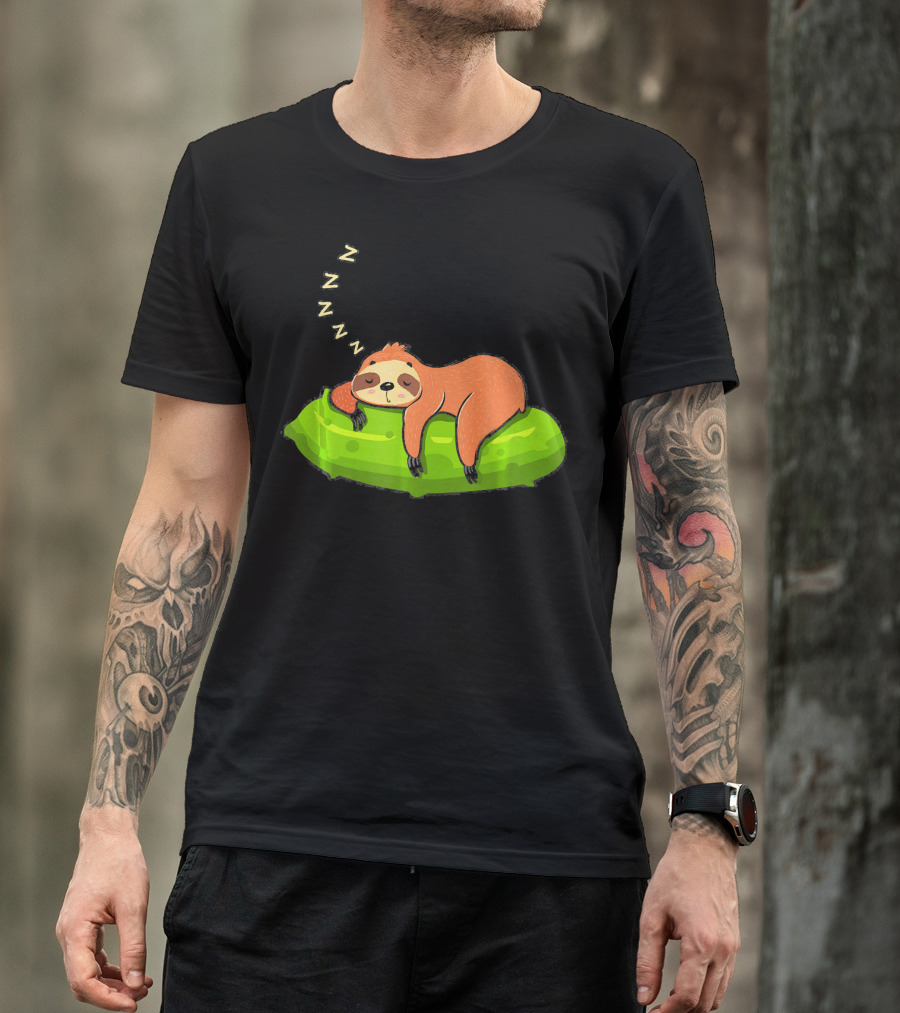 Lazy Sloth Sleeping On A Pickle With Zs T-Shirt