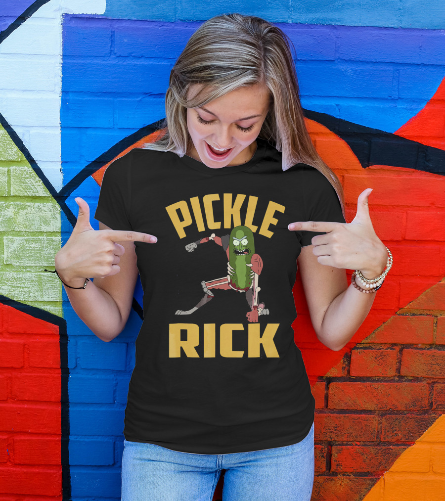 Pickle Rick Punch Rick And Morty Iconic Character Appeal T-Shirt