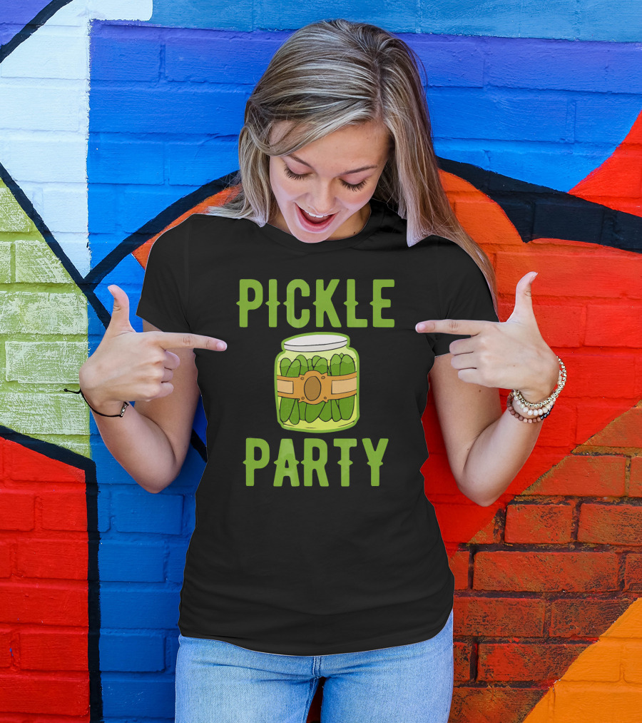 Pickle Party Sarcastic Novelty Funny Foo Pickle Jar T-Shirt