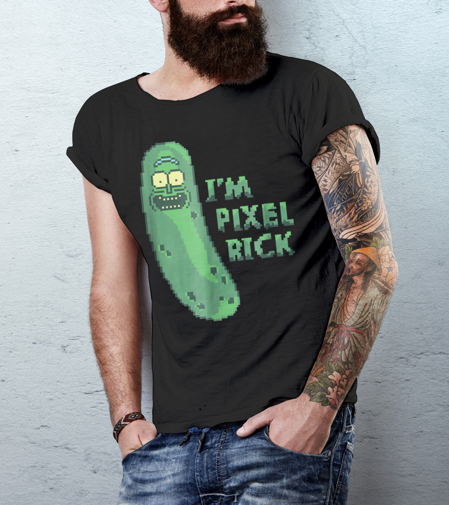 Mademark X Rick And Morty I'm Pixel Rick Pickle T-Shirt