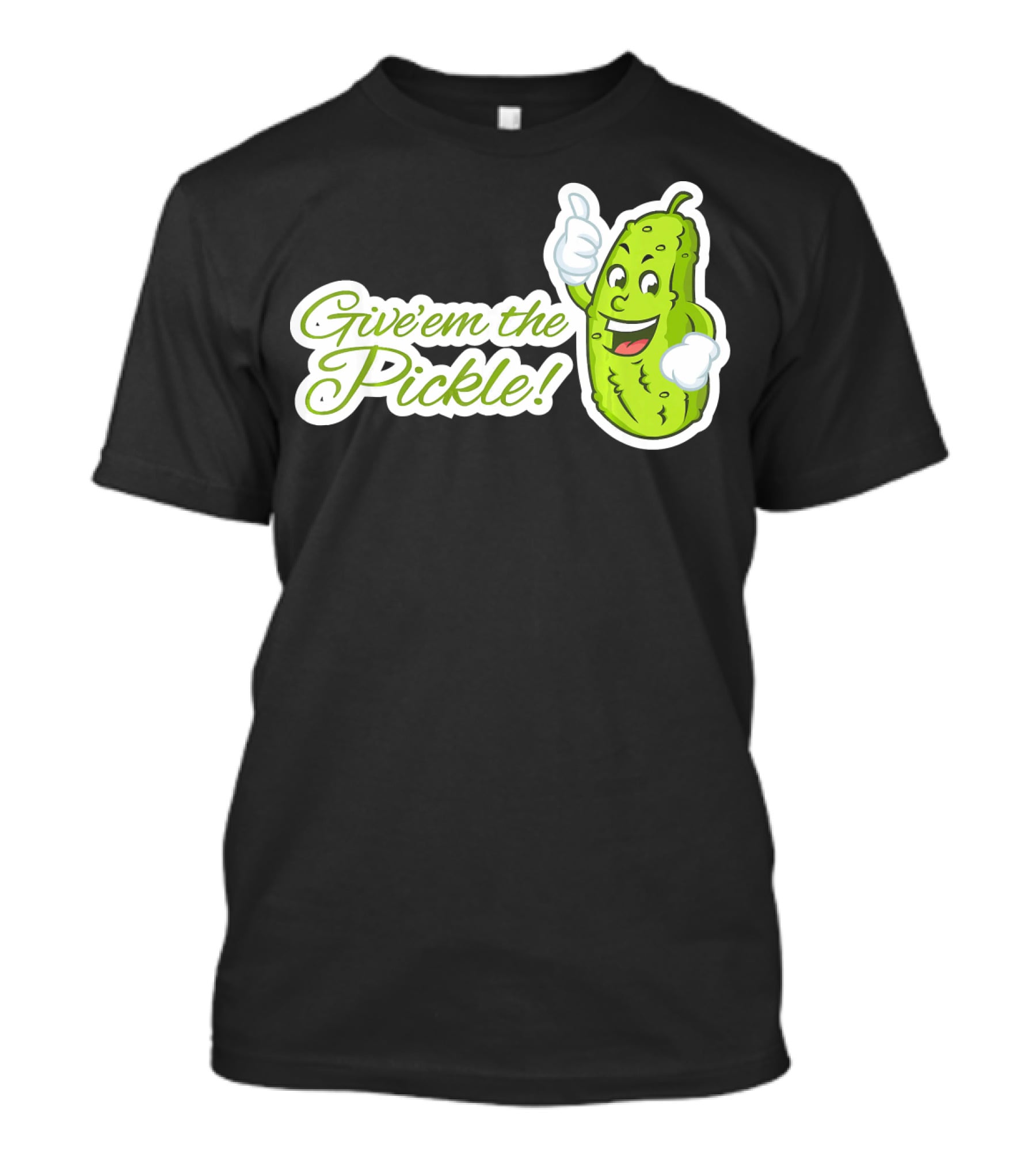 Give'em The Pickle Thumbs Up Cartoon Character T-Shirt